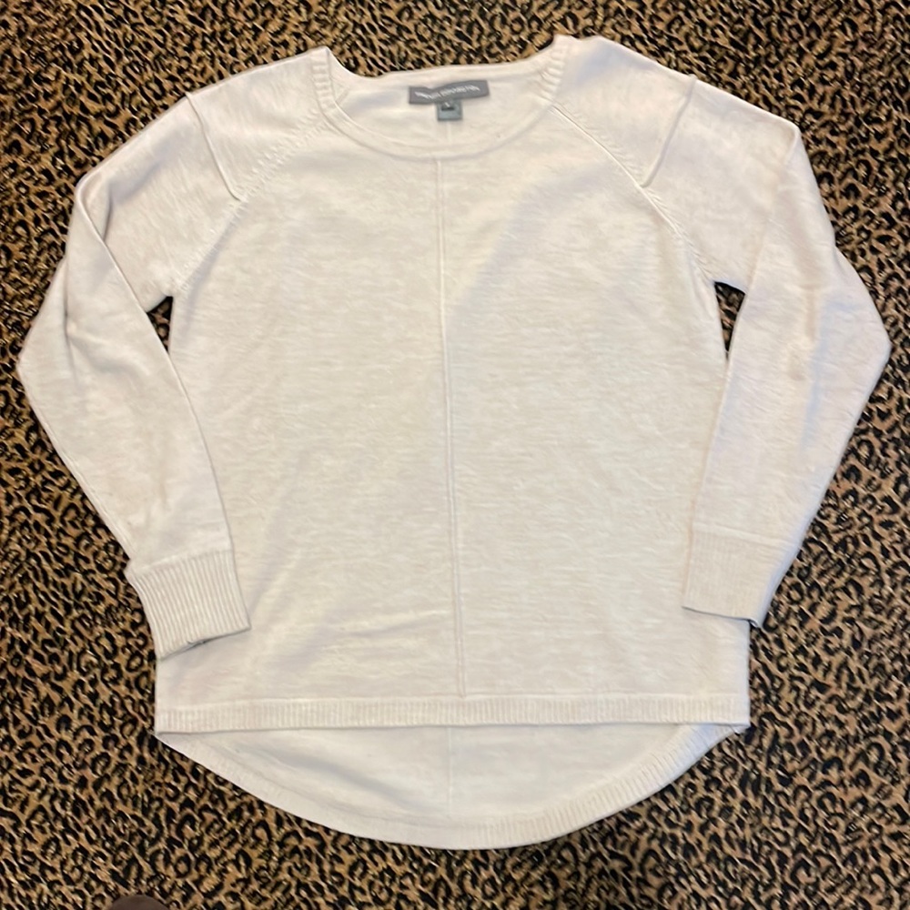 French Connection Oversized High- Low Beige Round… - image 1